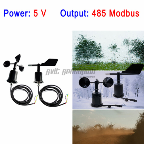 Trumsense STTWSWD5485 DC 5V Power Supply RS485 Outout Wind Speed Sensor Wind Direction Sensor Can Be Connected To Plc Computer Server Used for Meteorological Institute