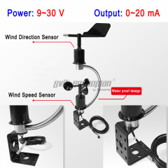 Trumsense STTWSWDI930020C Integrated Wind Speed and Direction Sensor 9 to 30V Power Supply 0 to 20mA Output Compliant with the CIMO Guide of WMO