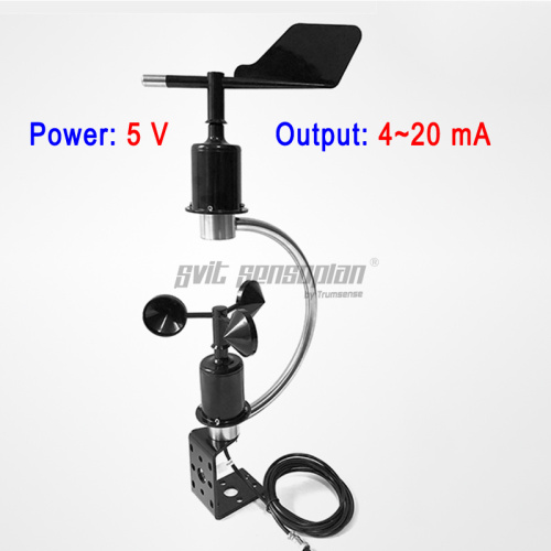 Trumsense STTWSWDI5420C 4 to 20mA Current Output Integrated C Shape Wind Speed And Direction Sensor DC 5V Power Supply Used for Greenhouse and Water conservancy