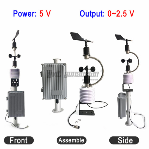Trumsense STTWSWDI5025C C Shape Integrated Wind Speed and Wind Direction Sensor 5V Power 0.2 to 5V Output 0.2 m/s Starting Speed and 360 Degree Design