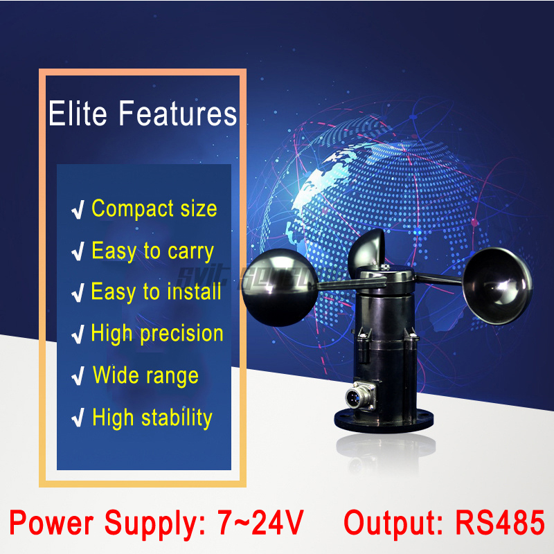 Trumsense STTWS1224RS485C Polycarbon Wind Speed Sensor With High Precision Strong Structure Low Starting Wind Speed 12 to 24V Power RS485 Output