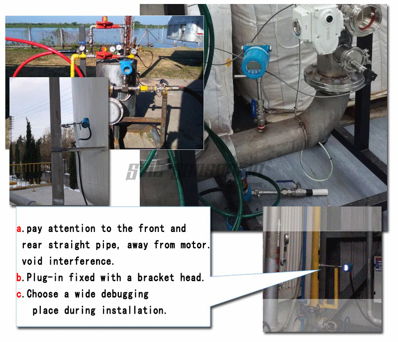 Trumsense DN50 SS304 Thermal Gas Mass Flow Meter STTTMFMDN50 DC 24V Power 4 to 20mA and RS485 Modbus Output