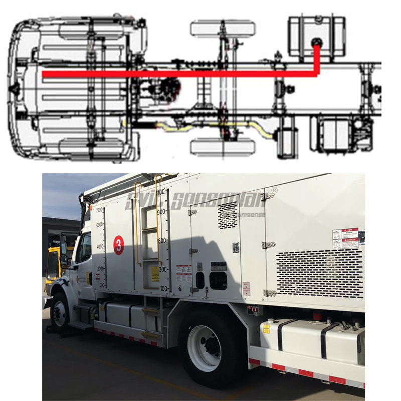 Trumsense Ultrasonic Fuel Level Sensor Fuel Consumption Monitor Installed On Top Of Fuel Tank Of Truck Or Sprinkler Or Fire Truck 0 To 2 Meters RS232 RS485 Analog Output