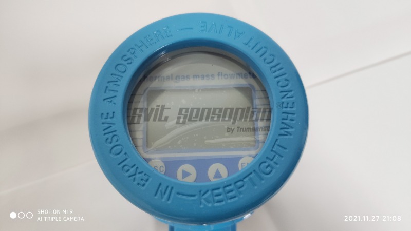 Trumsense DN50 SS304 Thermal Gas Mass Flow Meter STTTMFMDN50 DC 24V Power 4 to 20mA and RS485 Modbus Output