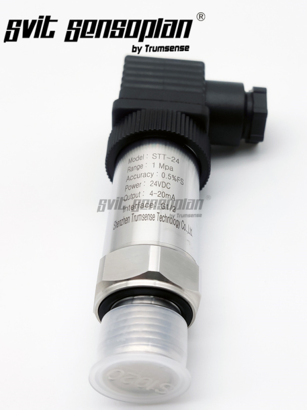 Trumsense STT-24 Flat Film Pressure Transmitter 1 Mpa 24V DC Power 4 to 20mA Output Sanitary Type Pressure Transducer