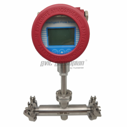 Trumsense DN150 SS304 STTTMFMDN150 Thermal Mass Flow Meter DC 24V Power 4 to 20mA and RS485 Modbus Output for Natural Gas Temperature Display