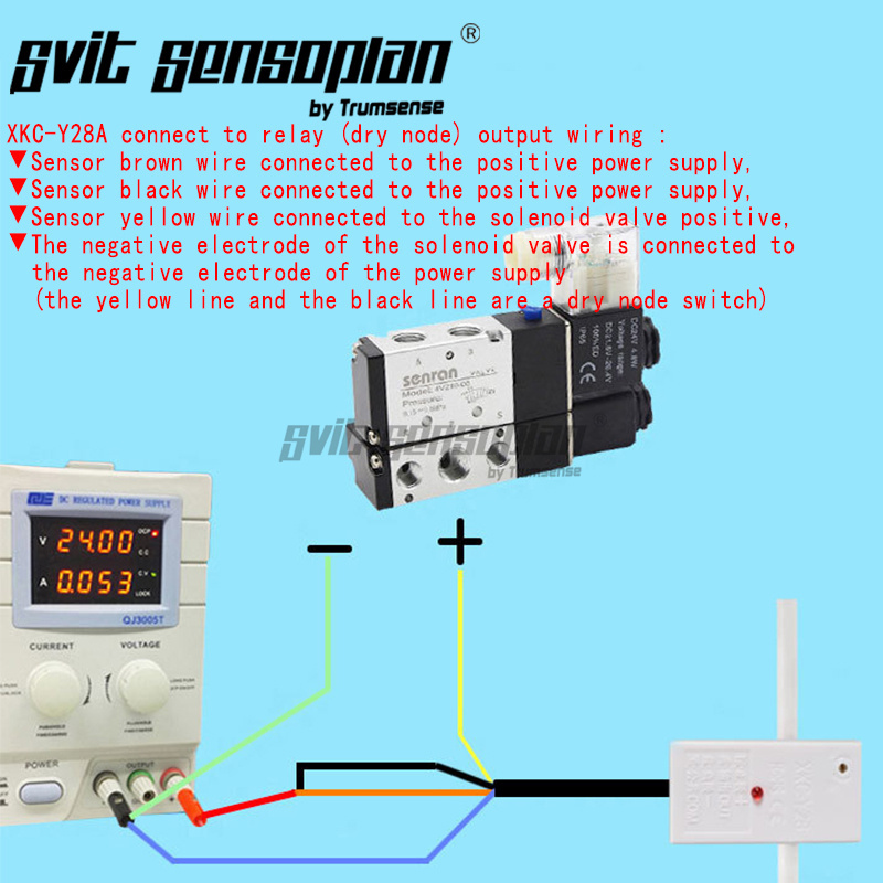 Trumsense Y28A Water Sensor Liquid Sensor Fluid Detector Contactless Jaw Installation Type for Small Hose DC 24V Built-in Relay