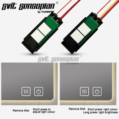 Interruptor de toque para espelho retrovisor com LED Trumsense WS08F2-S2-BW WS08F2-S3A-BW WS08F2-S5A-BW WS08F2-S5-BW WS08F2-S3-BW com função antiembaçante e dimerizável