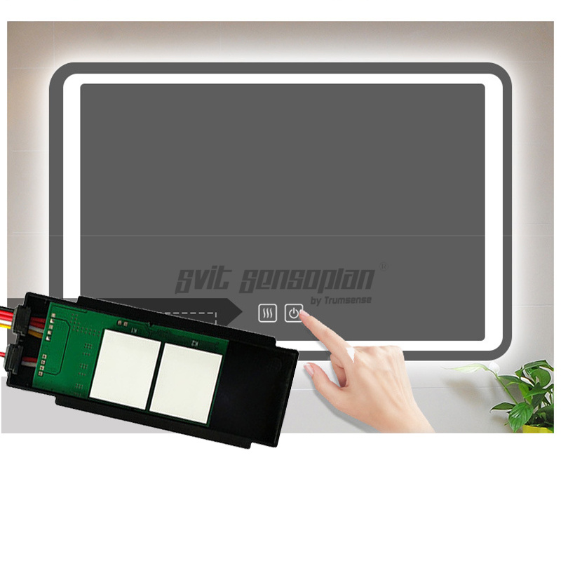 Interruptor de toque para espelho retrovisor com LED Trumsense WS08F2-S2-BW WS08F2-S3A-BW WS08F2-S5A-BW WS08F2-S5-BW WS08F2-S3-BW com função antiembaçante e dimerizável