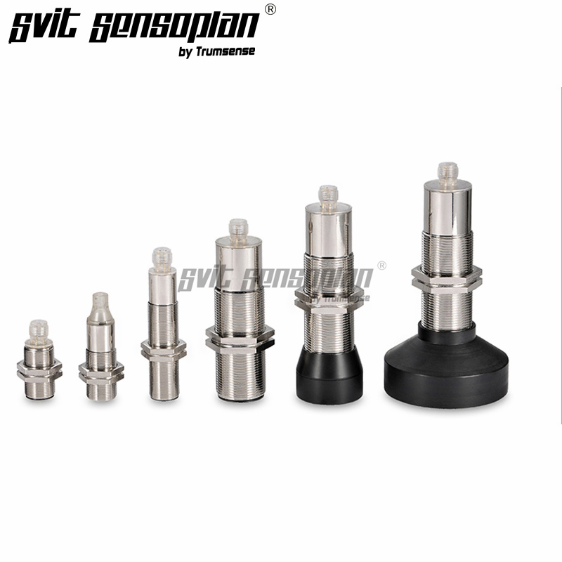Trumsense M18 Ultrasonic Distance Sensor Suitable for Powder Tank Materail Height or Depth Measuring Model TPT400F18TR45I300 15 to 30V Power 6 to 30cm Range 4 to 20mA Output