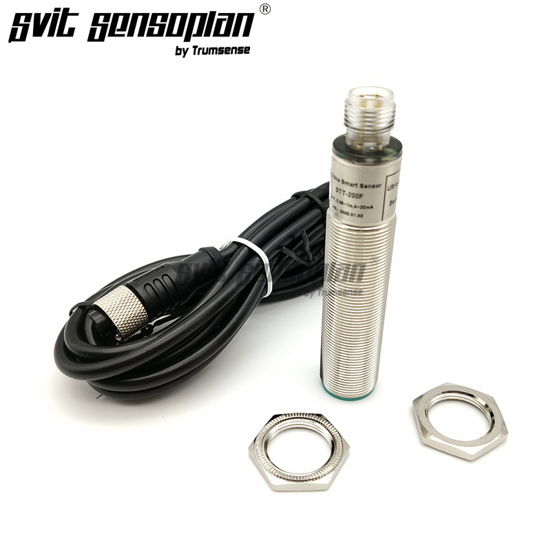 Trumsense NPN Output M18 Ultrasonic Distance Sensor for Vehicle detection for Car Wash Machine TPT200F18TRN1000 6cm to 1m Range 15 to 30V Power Supply