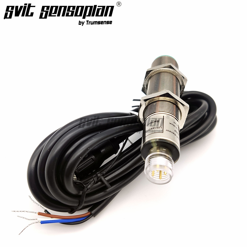 Trumsense M18 Ultrasound Distance Sensor Range 50 to 800 mm NPN Output 15 to 30V 200Khz for Diameter Measuring TPT200F18TR45N800