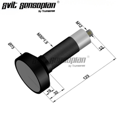 Trumsense 2 PNP Output Ultrasonic Distance or Position Sensor Transducer 15 to 30V Power 0.5 to 5 m Range with Synchronization