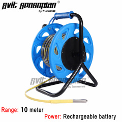 Medidor de nível de água Trumsense de 10 metros, régua de aço, fita, medidor de profundidade de poço de água, medidor de profundidade de líquido, suporte de aço e campainha