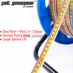 Medidor de nível de água Trumsense de 10 metros, régua de aço, fita, medidor de profundidade de poço de água, medidor de profundidade de líquido, suporte de aço e campainha