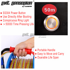 Medidor de nível de água Trumsense de 10 metros, régua de aço, fita, medidor de profundidade de poço de água, medidor de profundidade de líquido, suporte de aço e campainha