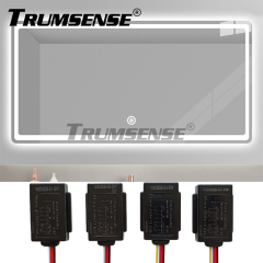 Trumsense WS08DB 10mm Super Thin Design LED Mirror Touch Sensor Switch Single Key Touch Switch for Washroom Bathroom LED Mirror