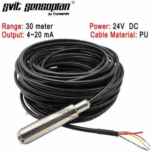 Genuine Trumsense STT-93420I DC 24V Submersible Diesel Tank Level Depth Transmitter 4 to 20mA Output 30m Range 31m PU Oil Resistant Cable