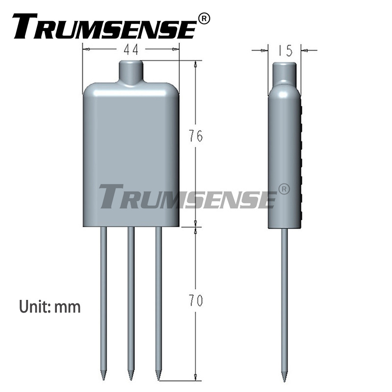 Sensor de Umidade e Temperatura do Solo Trumsense® Transmissor de Teor de Umidade do Solo Faixa de medição: 0-100% Saída: 0 a 2V RS485 Para uso agrícola ou doméstico