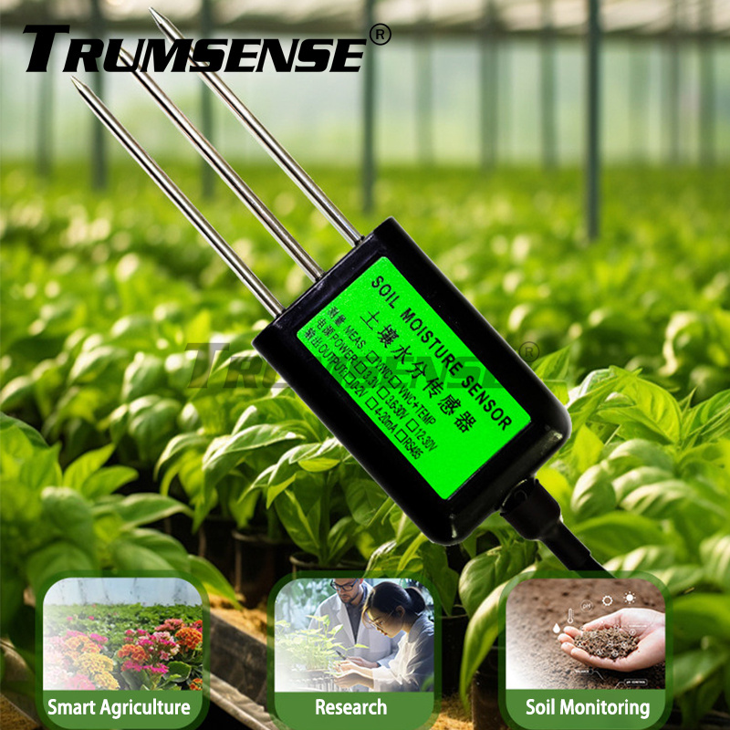 Sensor de Umidade e Temperatura do Solo Trumsense® Transmissor de Teor de Umidade do Solo Faixa de medição: 0-100% Saída: 0 a 2V RS485 Para uso agrícola ou doméstico