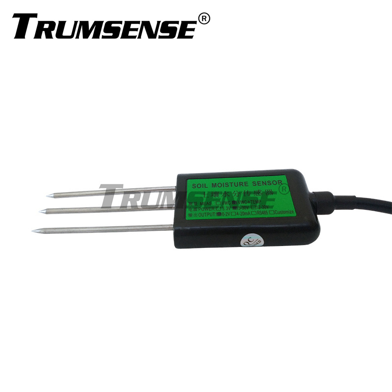 Sensor de Umidade e Temperatura do Solo Trumsense® Transmissor de Teor de Umidade do Solo Faixa de medição: 0-100% Saída: 0 a 2V RS485 Para uso agrícola ou doméstico