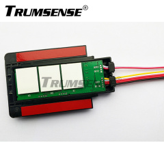 Interruptor para espejo LED de baño Trumsense® WS08F3-M6-BW con atenuación continua, ajuste de 3 colores y función antivaho táctil.