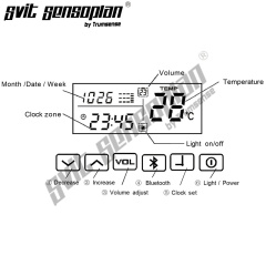 Painel de espelho LED Trumsense® K3015DBL com design super fino, sensor de toque, hora, temperatura, data e Bluetooth para reprodução de música, ideal para reforma de banheiros.