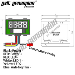 Trumsense K3103B-S7-WW Hand Wave Sensor Switch Time Temperature Display for Bathroom LED Mirror Stepless Dimming Defog Control
