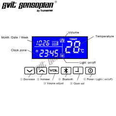 Painel de espelho LED Trumsense® K3015DBL com design super fino, sensor de toque, hora, temperatura, data e Bluetooth para reprodução de música, ideal para reforma de banheiros.