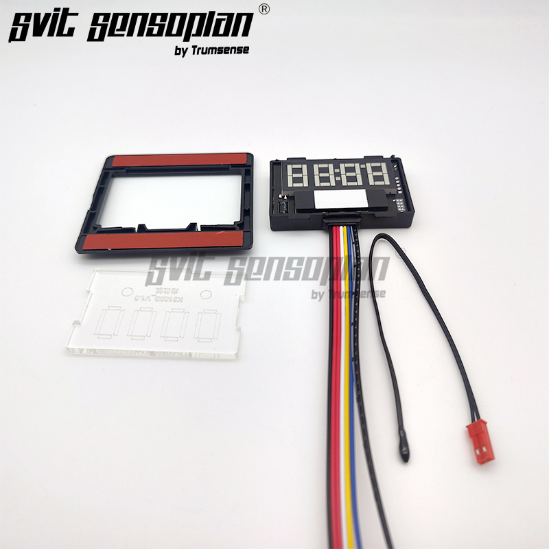 Trumsense K3103B-S7-WW Hand Wave Sensor Switch Time Temperature Display for Bathroom LED Mirror Stepless Dimming Defog Control