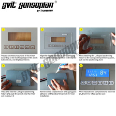 Painel de espelho LED Trumsense® K3015DBL com design super fino, sensor de toque, hora, temperatura, data e Bluetooth para reprodução de música, ideal para reforma de banheiros.