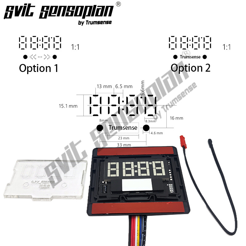 Trumsense K3103B-S7-WW Hand Wave Sensor Switch Time Temperature Display for Bathroom LED Mirror Stepless Dimming Defog Control