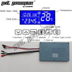 Painel de espelho LED Trumsense® K3015DBL com design super fino, sensor de toque, hora, temperatura, data e Bluetooth para reprodução de música, ideal para reforma de banheiros.