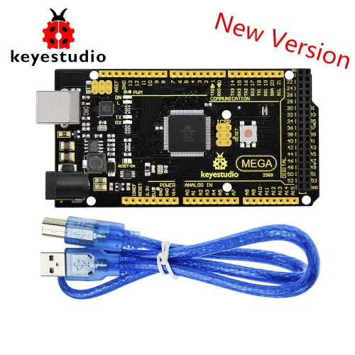 New Keyestudio Super Mega 2560 R3 Development Board  For Arduino +USB Cable Advanced  5V 2A  Current