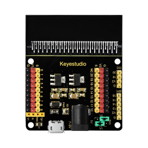 Keyestudio micro bit Sensor Shield V2  (Black and Eco-friendly)