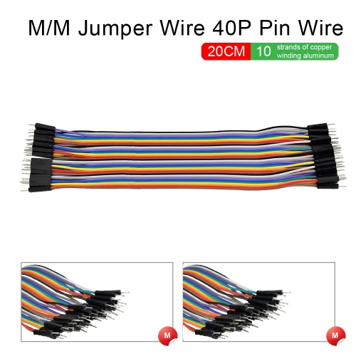 Free Shipping 3pcs Lot 40pin cm Male To Male Jumper Wire Dupont Cable For Arduino Breadboard Breadboard Dupont Line