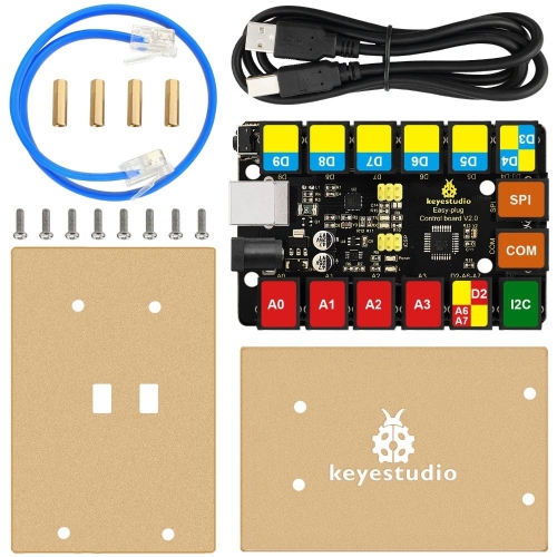 Keyestudio RJ11 EASY Plug Main Control Upgrade Board V2.0 Controller +USB Cable for Arduino STEAM