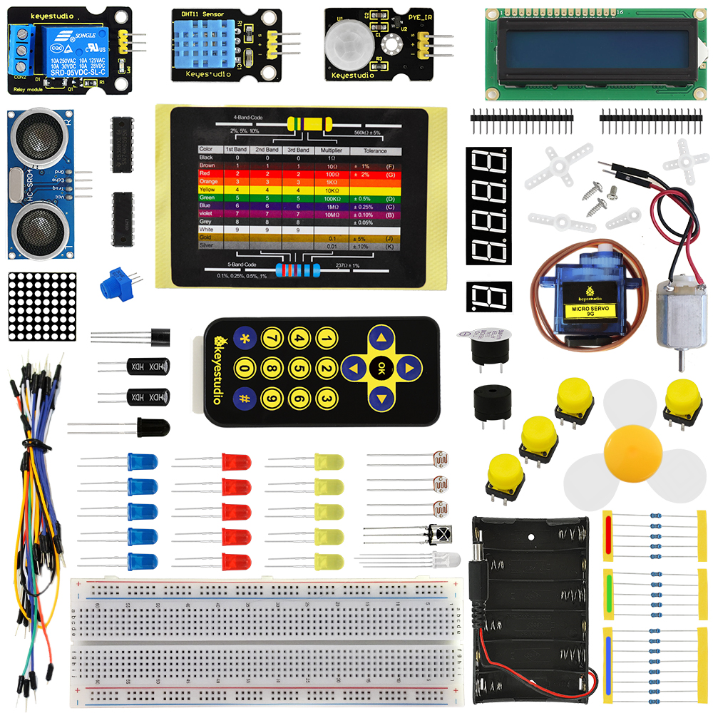 keyestudio Basic Starter V2 Kit for Arduino no board or with UNO board ...