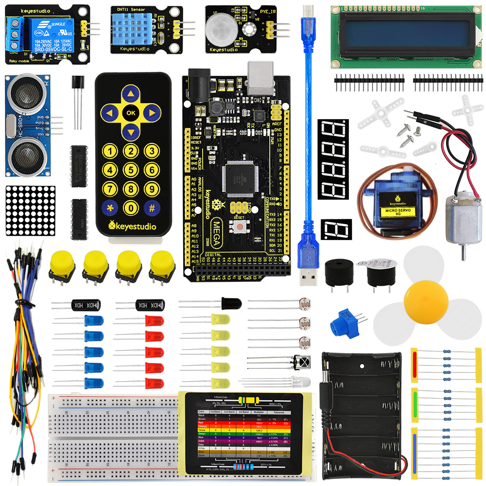 keyestudio Basic Starter V2 Kit for Arduino no board or with UNO board or  mega 2560 board