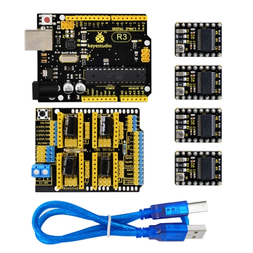 Keyestudio CNC kit for arduino CNC Shield V3+ R3+ 4pcs DRV8825 driver /GRBL compatible
