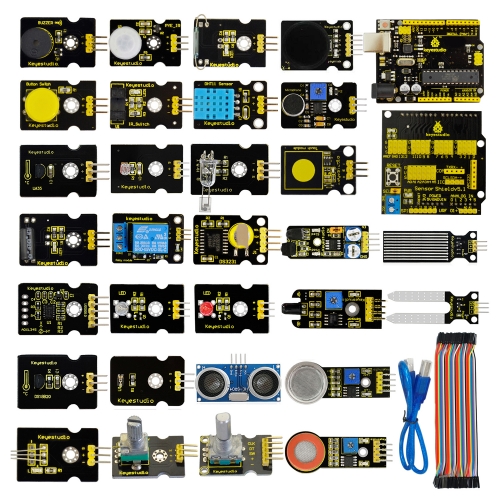 Keyestudio sensor  starter  kit  For Arduino Education Project+Shield V5+Sensors+Dupont cable+PDF