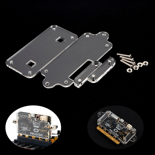 DIY Transparent Acrylic Case Kit Box For BBC Micro: bit Development Board Protection Shell(No Board)