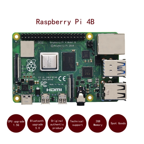 New Official Original Raspberry Pi 4 Model B 2GB Development Board/Support Bluetooth 5.0