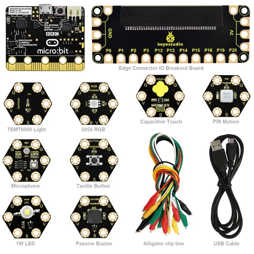 Keyestudio Honeycomb Smart Wearable Coding Kit for Micro:bit With 8 projects