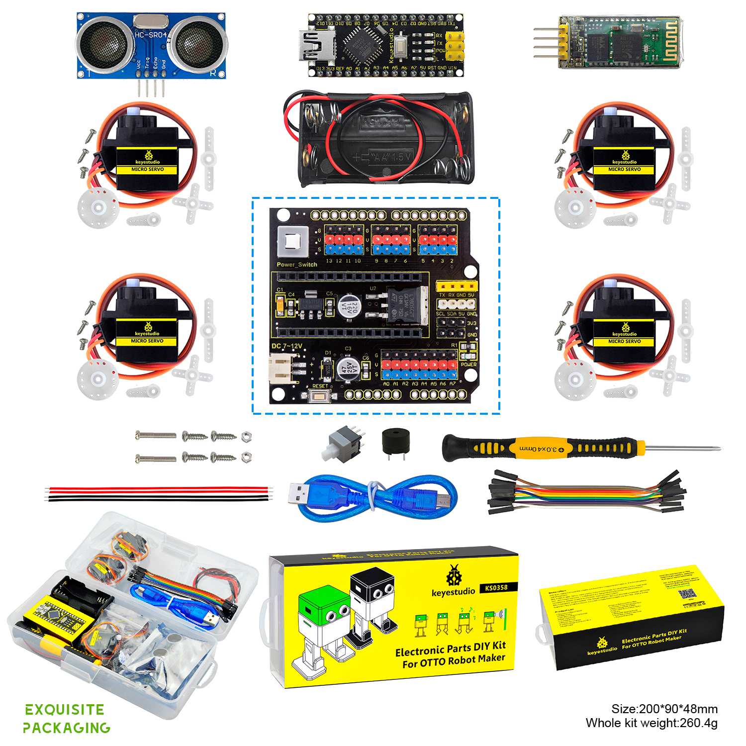 Kit DIY Robô OTTO Builder Kit - keyestudio KS0358