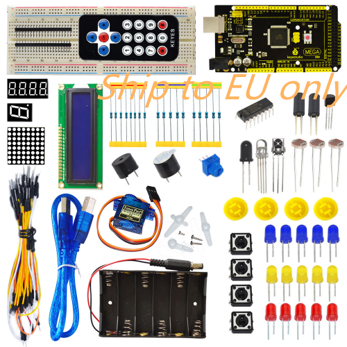 Free shipping to EU! New! Keyestuio Basic Starter Learning Kit For Arduino Education Project With MEGA2560 R3 1602 LCD