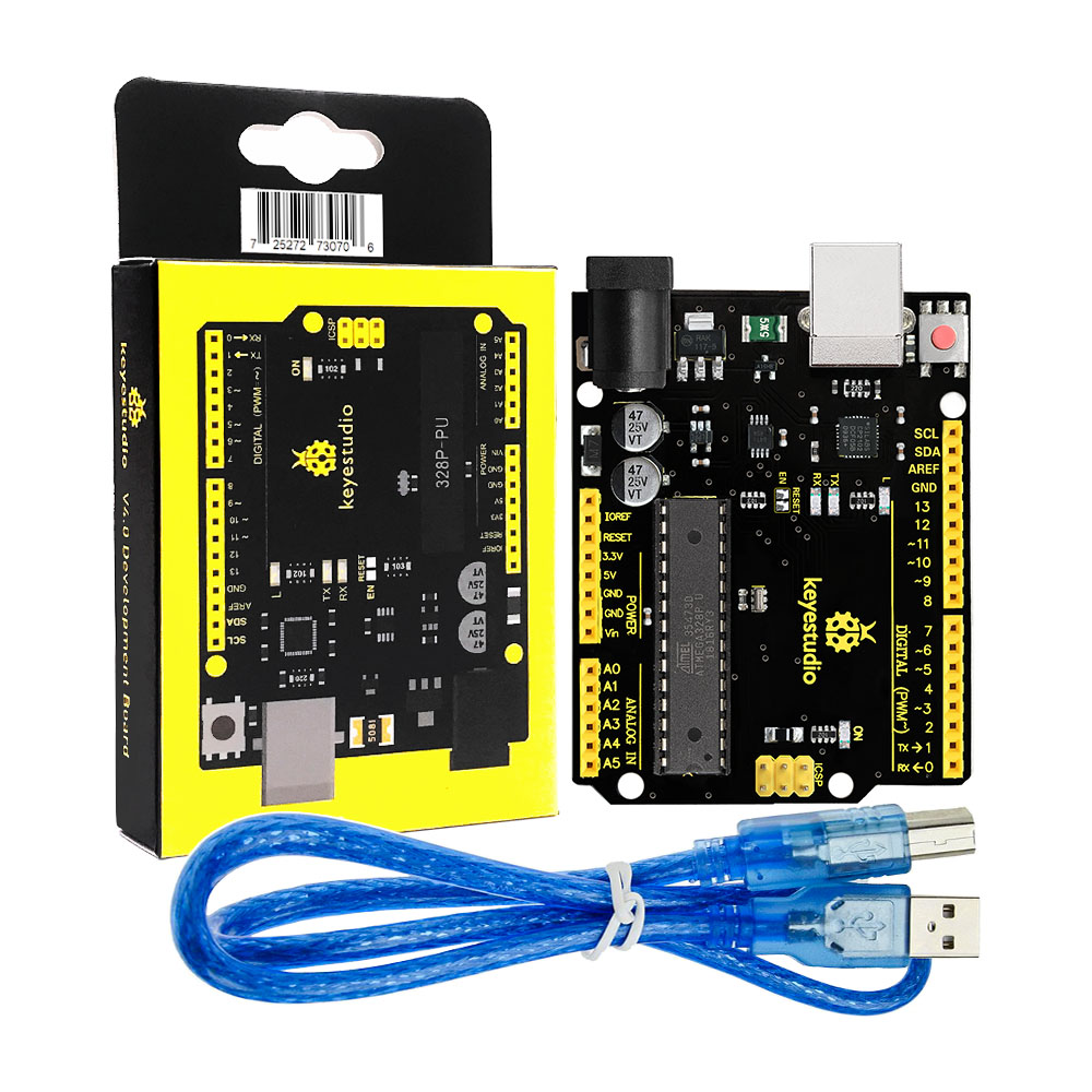 Keyestudio UNO R3 Development Board Compatible With Arduino Uno R3 +USB  Cable
