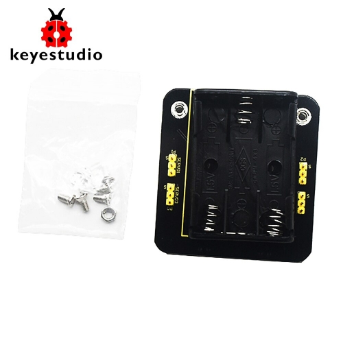 Keyestudio Micro bit Mini Servo  Shield  with Battery holder For  Microbit Robot  Car(No Micro bit Board)