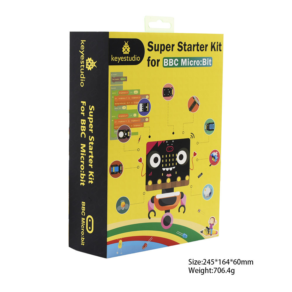 Stem Kit with Micro Board OSOYOO Stem Starter Graphical Programming Kit for BBC Micro:bit with Plug and Play Expansion Board for Beginner and Kids