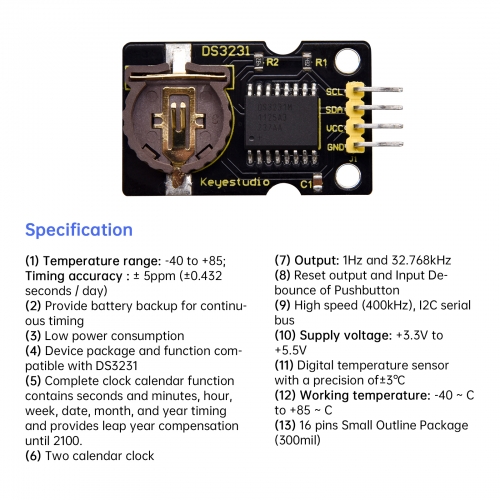 4 Moduli Orologio RTC Alta Precisione - Real Time Clock Per Arduino E Raspberry Pi - Foto 12